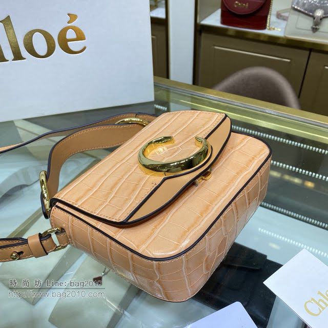 Chloe女包 克洛伊經典C Bag鱷魚壓紋手袋 Chole手提肩背斜挎包  jjh1359